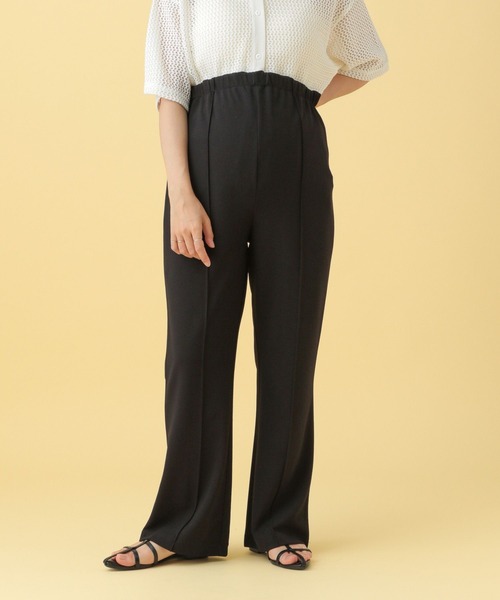 LEPSIM(レプシィム)の「【産前・産後対応】マタニティ/ピンタックフレアパンツ25SS 492413(マタニティウェア/グッズ・レディース・ブラウン/ブラック・FREE)」の3枚目の写真