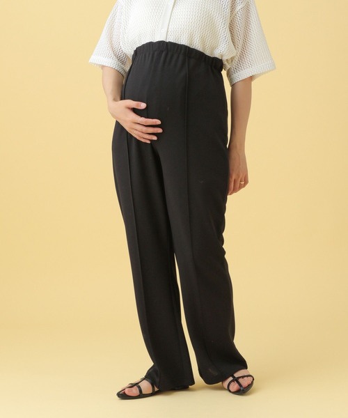 LEPSIM(レプシィム)の「【産前・産後対応】マタニティ/ピンタックフレアパンツ25SS 492413(マタニティウェア/グッズ・レディース・ブラウン/ブラック・FREE)」の4枚目の写真