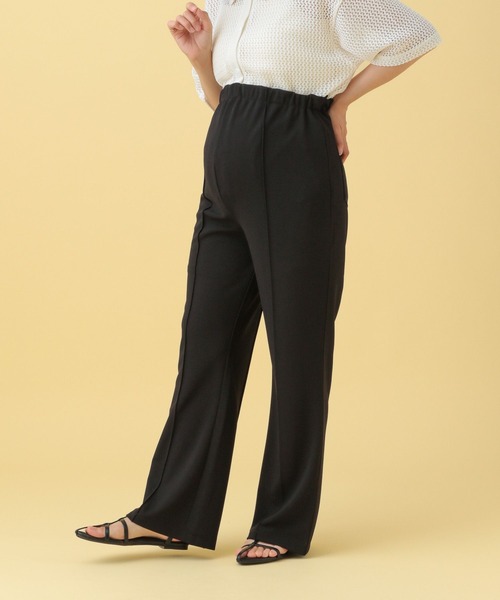 LEPSIM(レプシィム)の「【産前・産後対応】マタニティ/ピンタックフレアパンツ25SS 492413(マタニティウェア/グッズ・レディース・ブラウン/ブラック・FREE)」の5枚目の写真
