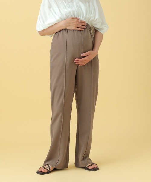 LEPSIM(レプシィム)の「【産前・産後対応】マタニティ/ピンタックフレアパンツ25SS 492413(マタニティウェア/グッズ・レディース・ブラウン/ブラック・FREE)」の10枚目の写真