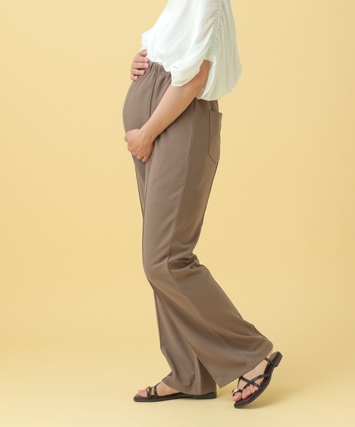 LEPSIM(レプシィム)の「【産前・産後対応】マタニティ/ピンタックフレアパンツ25SS 492413(マタニティウェア/グッズ・レディース・ブラウン/ブラック・FREE)」の12枚目の写真