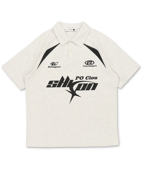 SPINNS（スピンズ）の「90sゲームシャツデザインポロシャツ（ポロシャツ・メンズ・ホワイト/ブラック・M）」の3枚目の写真
