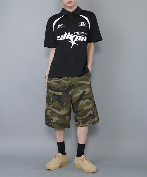 SPINNS（スピンズ）の「90sゲームシャツデザインポロシャツ（ポロシャツ・メンズ・ホワイト/ブラック・M）」の17枚目の写真