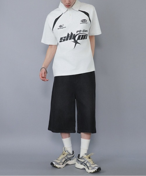 SPINNS（スピンズ）の「90sゲームシャツデザインポロシャツ（ポロシャツ・メンズ・ホワイト/ブラック・M）」の22枚目の写真