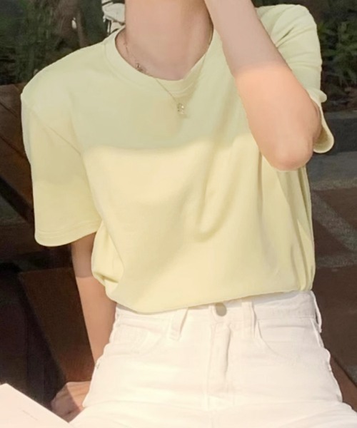 ReRe(リリ)の「シンプルカットソー(Tシャツ/カットソー・レディース・ライトイエロー/ブルー/ブラック/ホワイト/ミント/オレンジ・MEDIUM)」の21枚目の写真