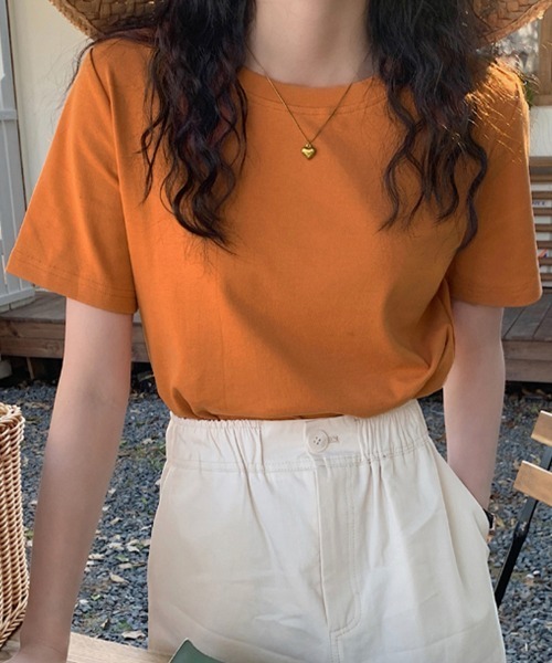 ReRe(リリ)の「シンプルカットソー(Tシャツ/カットソー・レディース・ライトイエロー/ブルー/ブラック/ホワイト/ミント/オレンジ・MEDIUM)」の15枚目の写真