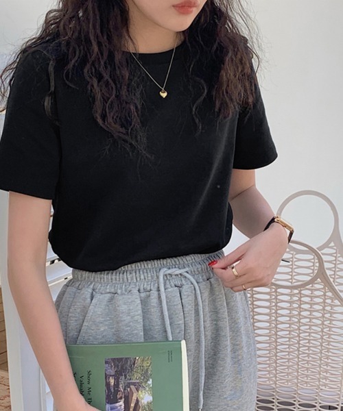 ReRe(リリ)の「シンプルカットソー(Tシャツ/カットソー・レディース・ライトイエロー/ブルー/ブラック/ホワイト/ミント/オレンジ・MEDIUM)」の13枚目の写真