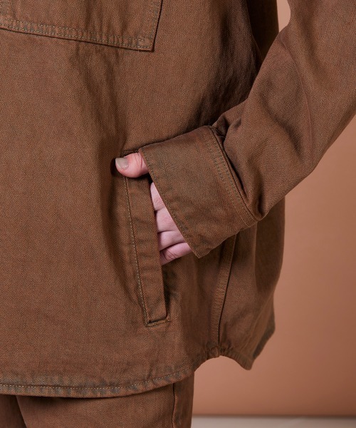 DOUBLE STANDARD CLOTHING(ダブルスタンダードクロージング)の「13.5oz クランチデニムジャケット(デニムジャケット・レディース・キャメル・36/38)」の11枚目の写真