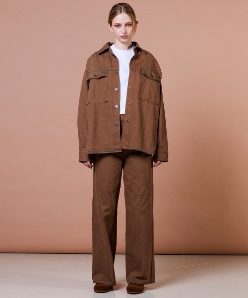 DOUBLE STANDARD CLOTHING(ダブルスタンダードクロージング)の「13.5oz クランチデニムジャケット(デニムジャケット・レディース・キャメル・36/38)」の13枚目の写真