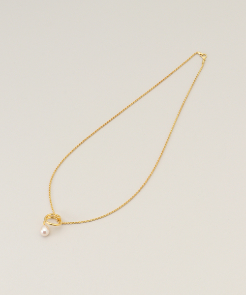 BONVO（ボンボ）の「【BONVO/ボンボ】SWIRL PEARL NECKLACE：ネックレス（ネックレス・レディース・ゴールド・FREE）」の3枚目の写真