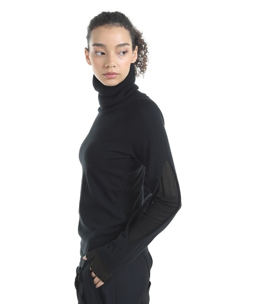 Y-3（ワイスリー）の「Y-3 HOODED KNIT TOP（ニット/セーター・レディース・ブラック・MEDIUM/SMALL/XX-SMALL/X-SMALL）」の2枚目の写真