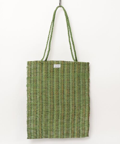 MAISON mou（メゾンムー）の「【Luna Opera/ルナオペラ】FIQUE STRIPE SQ TOTE（トートバッグ・レディース・ピンク/マスタード/カーキ/ターコイズブルー・FREE）」の2枚目の写真