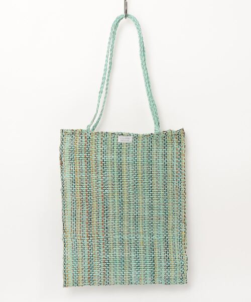 MAISON mou（メゾンムー）の「【Luna Opera/ルナオペラ】FIQUE STRIPE SQ TOTE（トートバッグ・レディース・ピンク/マスタード/カーキ/ターコイズブルー・FREE）」の3枚目の写真