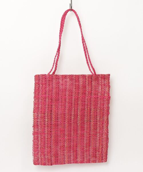 MAISON mou（メゾンムー）の「【Luna Opera/ルナオペラ】FIQUE STRIPE SQ TOTE（トートバッグ・レディース・ピンク/マスタード/カーキ/ターコイズブルー・FREE）」の7枚目の写真