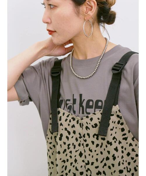 Samansa Mos2 blue(サマンサモスモスブルー)の「【接触冷感】ロゴプリントTシャツ(Tシャツ/カットソー・レディース・オフホワイト/ブルー/グレー/グリーン/ピンク・F)」の13枚目の写真