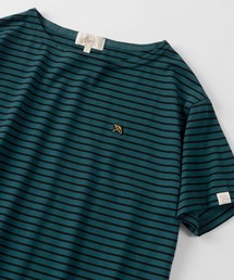 【76】【Arnold Palmer/アーノルドパーマー】ワンポイント フェルト刺繍 ラウンドネック ボーダーTシャツ