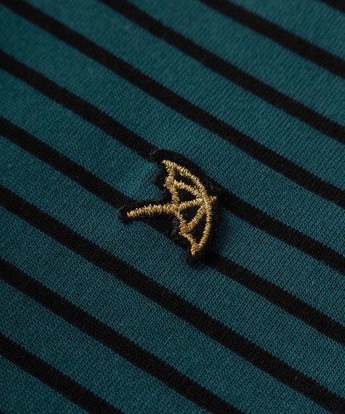 Arnie Arnold Palmer(アーニーアーノルドパーマー)の「【76】【Arnold Palmer/アーノルドパーマー】ワンポイント フェルト刺繍 ラウンドネック ボーダーTシャツ(Tシャツ/カットソー・レディース・ブラック/レッド/グリーン・M/L/XL)」の10枚目の写真