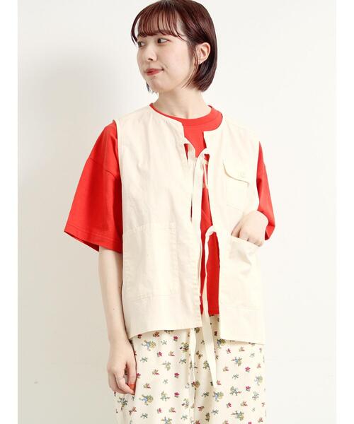 SM2（エスエムツー）の「リボンフィッシングベスト（ベスト・レディース・ダークブラウン/クリーム/カーキ・F）」の21枚目の写真