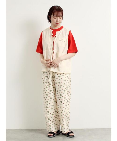 SM2（エスエムツー）の「リボンフィッシングベスト（ベスト・レディース・ダークブラウン/クリーム/カーキ・F）」の18枚目の写真