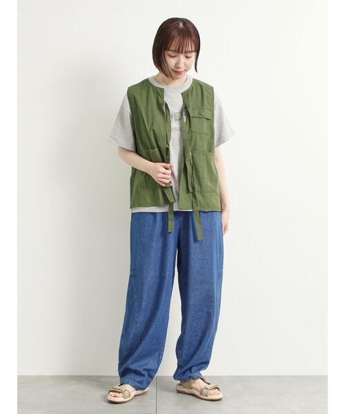 SM2（エスエムツー）の「リボンフィッシングベスト（ベスト・レディース・ダークブラウン/クリーム/カーキ・F）」の14枚目の写真