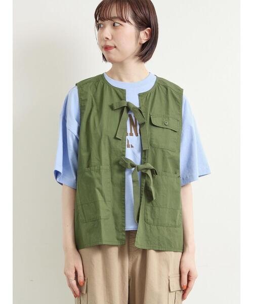 SM2（エスエムツー）の「リボンフィッシングベスト（ベスト・レディース・ダークブラウン/クリーム/カーキ・F）」の15枚目の写真