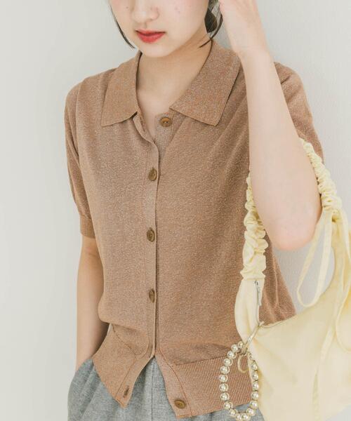 ITEMS URBANRESEARCH(アイテムズ アーバンリサーチ)の「ラメハンソデニット(ニット/セーター・レディース・ネイビー/ブラウン/アイボリー・FREE)」の10枚目の写真