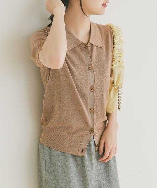 ITEMS URBANRESEARCH(アイテムズ アーバンリサーチ)の「ラメハンソデニット(ニット/セーター・レディース・ネイビー/ブラウン/アイボリー・FREE)」の11枚目の写真
