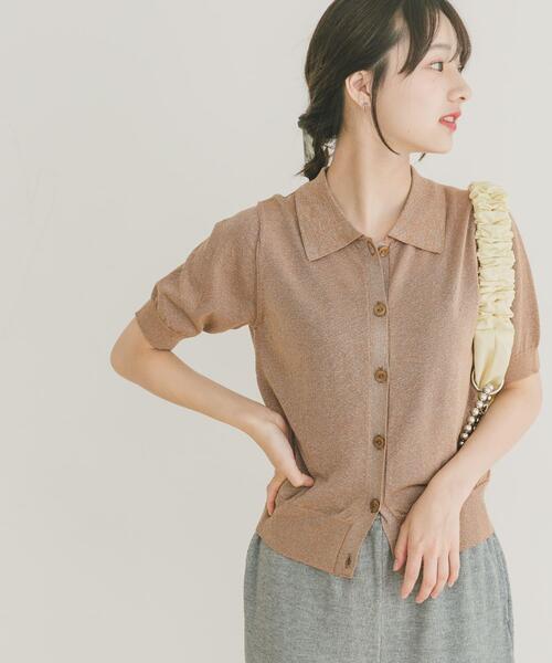 ITEMS URBANRESEARCH(アイテムズ アーバンリサーチ)の「ラメハンソデニット(ニット/セーター・レディース・ネイビー/ブラウン/アイボリー・FREE)」の12枚目の写真