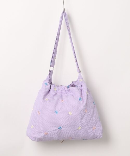 Mignonjour（ミニョンジュール）の「Mignonjour/リボン巾着2wayバッグ M2789（ハンドバッグ・レディース・グリーン/ピンク/パープル/ホワイト・FREE）」の9枚目の写真