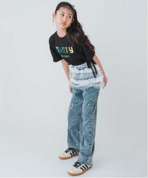 by LOVEiT（バイラビット）の「【Cuugal8月号掲載】【接触冷感】エンボスドロストTシャツ（Tシャツ/カットソー・キッズ・ブラック/オフホワイト/ラベンダー・120cm/130cm/140cm/150cm/160cm）」の16枚目の写真