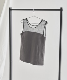 cloche チュール切替カップ付タンクトップ