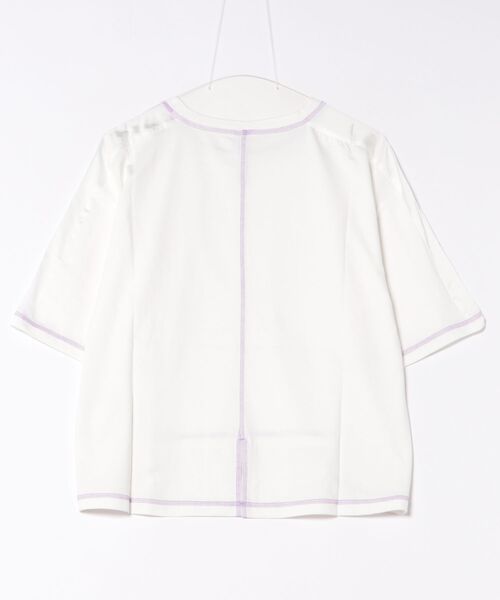 tシャツ 切替スクエアステッチT レディース Q（キュー）の「切替スクエアステッチT（Tシャツ/カットソー