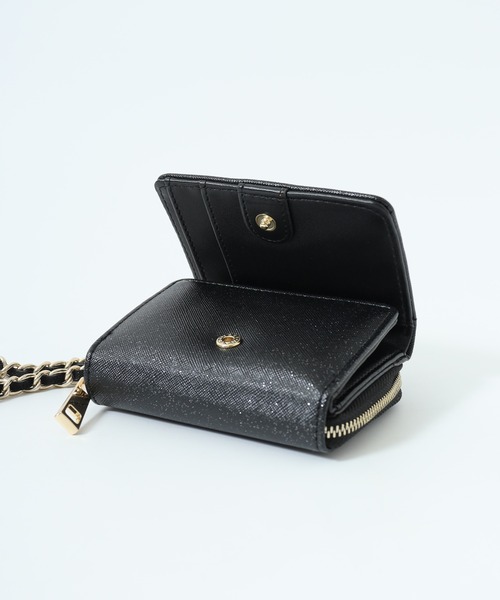 CECIL McBEE（セシルマクビー）の「ＣＥＣＩＬ ＭｃＢＥＥ ラメチェーンミニ財布（財布・レディース・ブラック/アイボリー・FREE）」の9枚目の写真