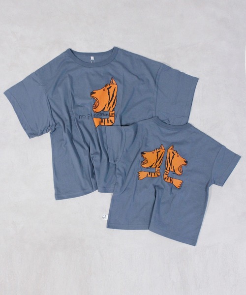 MARKEY'S(マーキーズ)の「マエウシロプリントTシャツ/おとな(Tシャツ/カットソー・レディース・パープル/ライトグリーン/ブラウン/グリーン/オフホワイト・160cm)」の1枚目の写真