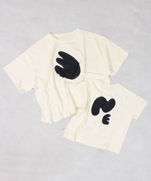 MARKEY'S(マーキーズ)の「マエウシロプリントTシャツ/おとな(Tシャツ/カットソー・レディース・パープル/ライトグリーン/ブラウン/グリーン/オフホワイト・160cm)」の2枚目の写真
