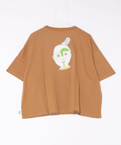 MARKEY'S(マーキーズ)の「マエウシロプリントTシャツ/おとな(Tシャツ/カットソー・レディース・パープル/ライトグリーン/ブラウン/グリーン/オフホワイト・160cm)」の14枚目の写真