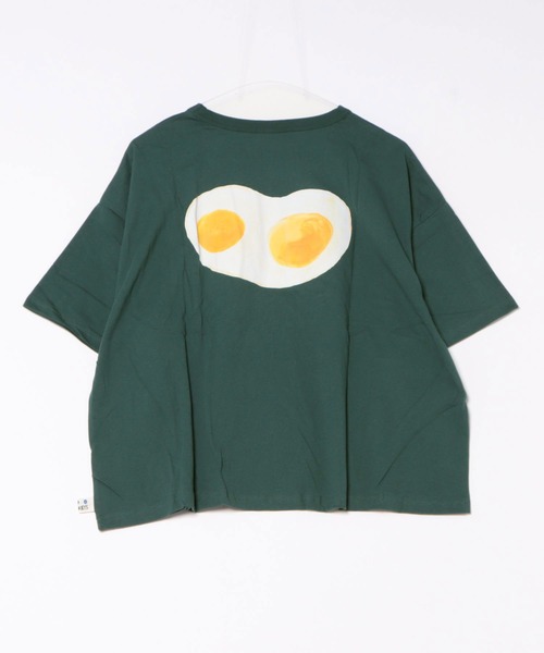 MARKEY'S(マーキーズ)の「マエウシロプリントTシャツ/おとな(Tシャツ/カットソー・レディース・パープル/ライトグリーン/ブラウン/グリーン/オフホワイト・160cm)」の9枚目の写真