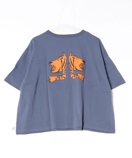 MARKEY'S(マーキーズ)の「マエウシロプリントTシャツ/おとな(Tシャツ/カットソー・レディース・パープル/ライトグリーン/ブラウン/グリーン/オフホワイト・160cm)」の19枚目の写真