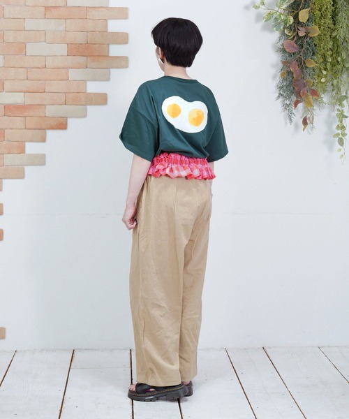 MARKEY'S(マーキーズ)の「マエウシロプリントTシャツ/おとな(Tシャツ/カットソー・レディース・パープル/ライトグリーン/ブラウン/グリーン/オフホワイト・160cm)」の11枚目の写真