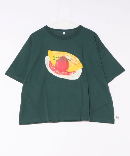 MARKEY'S(マーキーズ)の「マエウシロプリントTシャツ/おとな(Tシャツ/カットソー・レディース・パープル/ライトグリーン/ブラウン/グリーン/オフホワイト・160cm)」の8枚目の写真