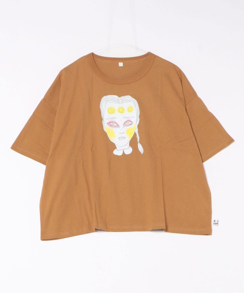 MARKEY'S(マーキーズ)の「マエウシロプリントTシャツ/おとな(Tシャツ/カットソー・レディース・パープル/ライトグリーン/ブラウン/グリーン/オフホワイト・160cm)」の13枚目の写真