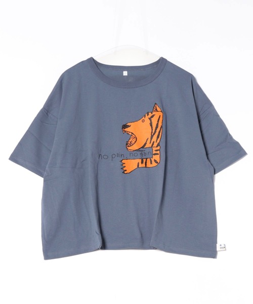 MARKEY'S(マーキーズ)の「マエウシロプリントTシャツ/おとな(Tシャツ/カットソー・レディース・パープル/ライトグリーン/ブラウン/グリーン/オフホワイト・160cm)」の20枚目の写真