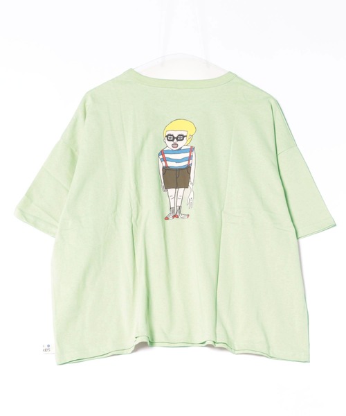 MARKEY'S(マーキーズ)の「マエウシロプリントTシャツ/おとな(Tシャツ/カットソー・レディース・パープル/ライトグリーン/ブラウン/グリーン/オフホワイト・160cm)」の18枚目の写真