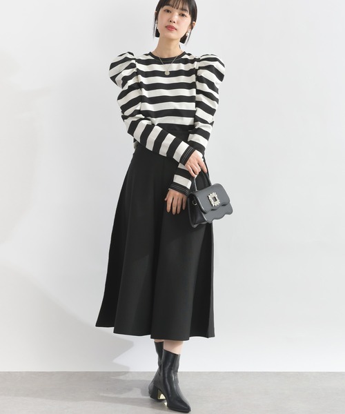 PICCIN PERLA(ピッチンペルラ)の「クリオネショートレングスカットソー(Tシャツ/カットソー・レディース・ホワイト系その他/ブラック/オフホワイト・M)」の15枚目の写真