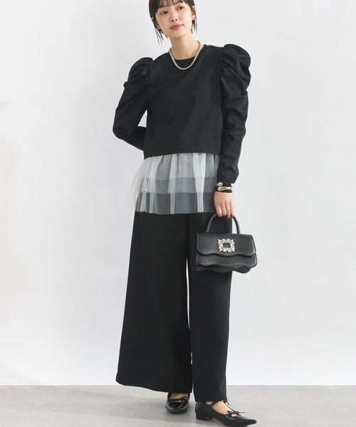 PICCIN PERLA(ピッチンペルラ)の「クリオネショートレングスカットソー(Tシャツ/カットソー・レディース・ホワイト系その他/ブラック/オフホワイト・M)」の22枚目の写真