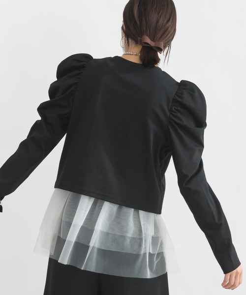 PICCIN PERLA(ピッチンペルラ)の「クリオネショートレングスカットソー(Tシャツ/カットソー・レディース・ホワイト系その他/ブラック/オフホワイト・M)」の20枚目の写真