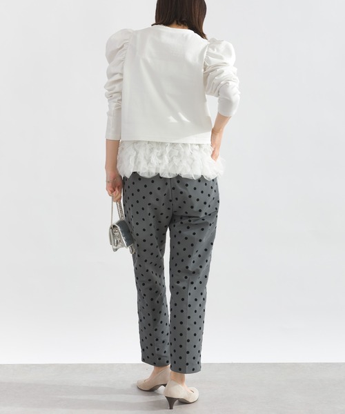 PICCIN PERLA(ピッチンペルラ)の「クリオネショートレングスカットソー(Tシャツ/カットソー・レディース・ホワイト系その他/ブラック/オフホワイト・M)」の10枚目の写真