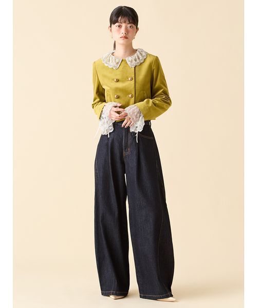 LILY BROWN（リリーブラウン）の「【WEB限定00サイズ】サイドラインバギーデニムパンツ（デニムパンツ・レディース・ブルー/インディゴブルー/ブラウン・0/1）」の16枚目の写真