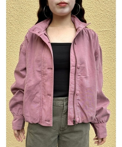 GAP(ギャップ)の「ツイル バブルジャケット(その他アウター・レディース・ピンク/ブラウン・XXS/XS/L/M/S)」の1枚目の写真