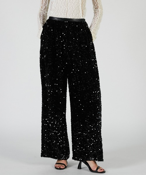 PRANK PROJECT（プランクプロジェクト）の「シークインバルーンベロアパンツ / Sequin Balloon Velour Pants（その他パンツ・レディース・グレー/ブラック/アイボリー・36/38）」の18枚目の写真